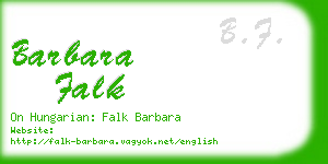 barbara falk business card